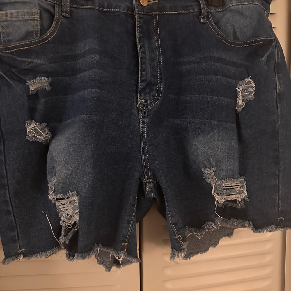 Distressed Denim Shorts - Picture 9 of 10